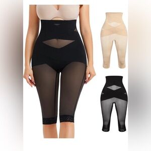 2 High Waist Shapewear Tummy Control Criss-Cross Body Shaper For Women
